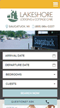 Mobile Screenshot of lakeshorelodging.com