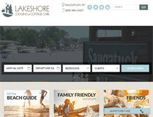 Tablet Screenshot of lakeshorelodging.com